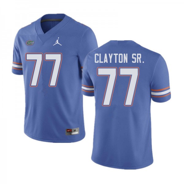 Jordan Brand Men #77 Antonneous Clayton Sr. Florida Gators College Football Jersey Blue